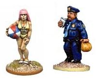 beach chick and cop - 28mm Foundry